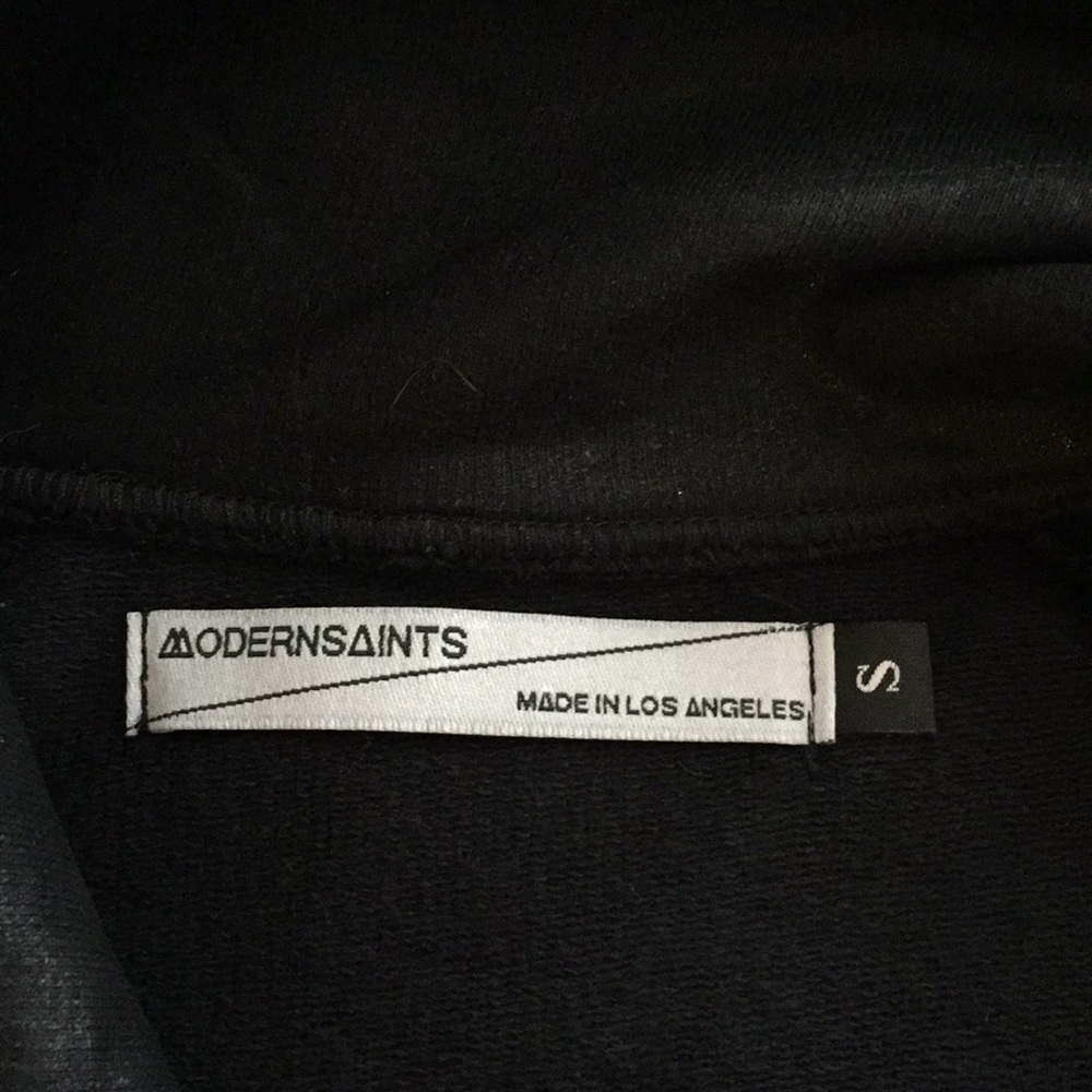 Modern Saints Black Zip Up Jacket with Hood - Picture 5 of 6